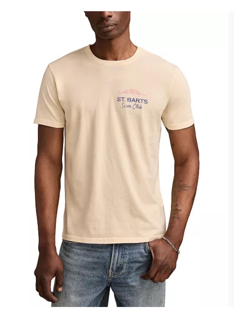 Lucky Brand Cream St. Barts Short-Sleeve Crewneck Tee sz L NWT